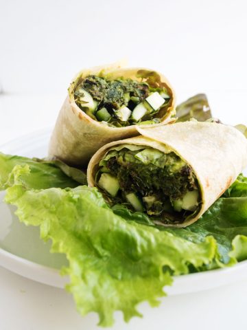 All Green Veggie Wrap | The Kitchen Paper