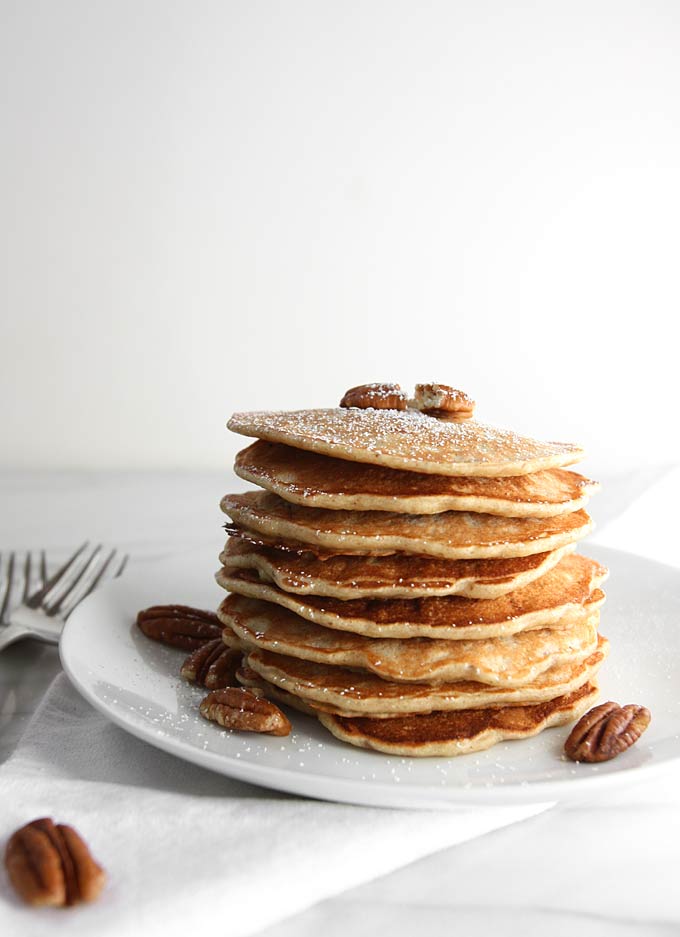 Banana Pecan Pancakes | thekitchenpaper.com