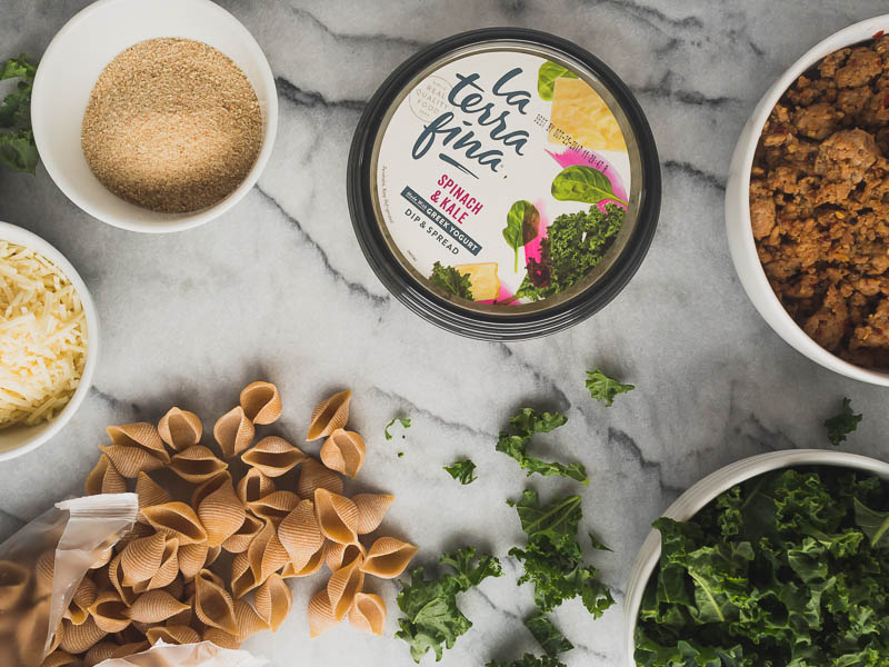 Spicy Sausage, Spinach, & Kale Baked Pasta | The Kitchen Paper