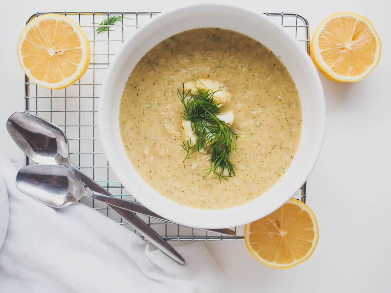 Dill Roasted Cauliflower Soup | The Kitchen Paper