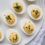 Green Chile & Cheese Deviled Eggs | The Kitchen Paper