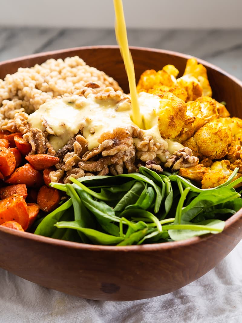 Hot Sorghum Spinach Salad | The Kitchen Paper