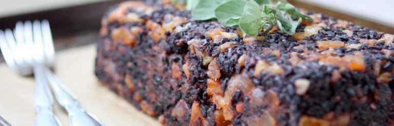 Apricot Walnut Black Rice Loaf (Vegan + GF)