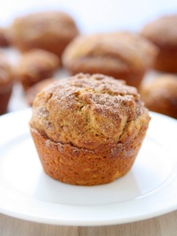 Cinnamon-Sugar Pumpkin Muffins | thekitchenpaper.com