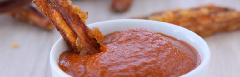 Smoky Jalapeño Ketchup with Sweet Potato Fries