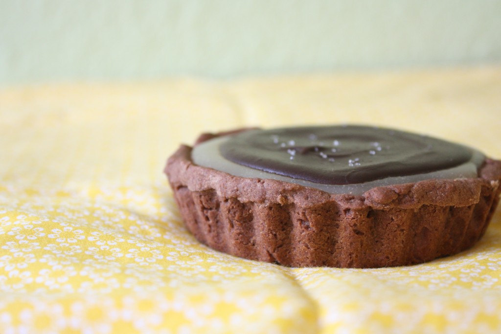 Sea Salted Caramel Tarts with Chocolate Ganache | the kitchen paper