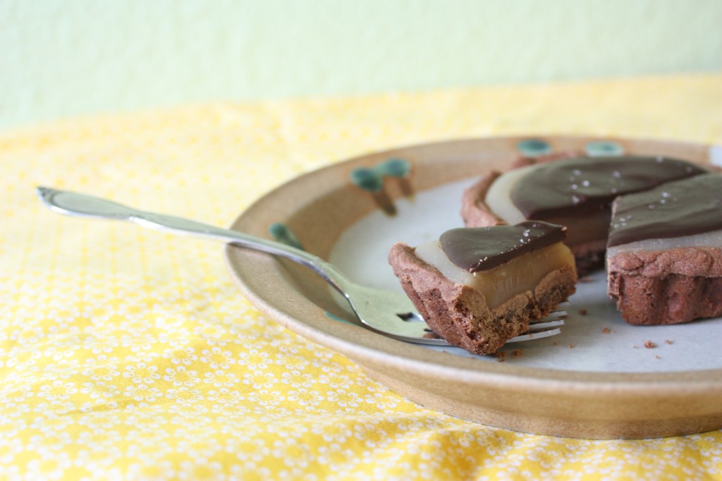 Sea Salted Caramel Tarts with Chocolate Ganache | the kitchen paper