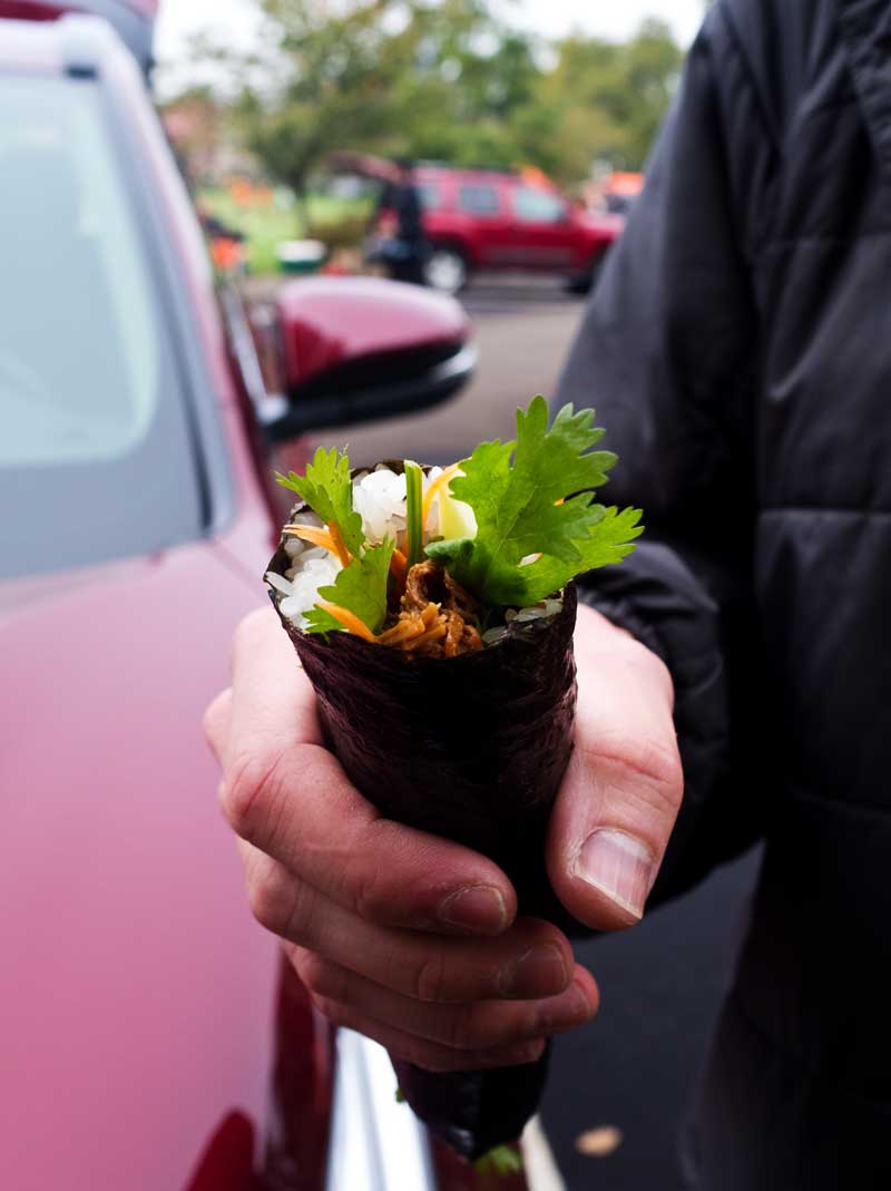 Korean Pulled Pork Nori Rolls | The Kitchen Paper