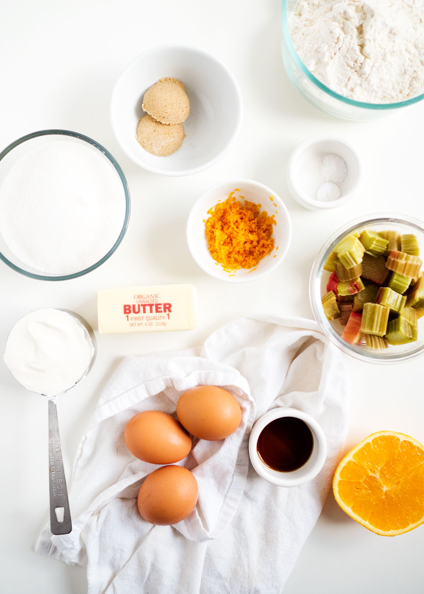 Orange Rhubarb Swirl Pound Cake | thekitchenpaper.com