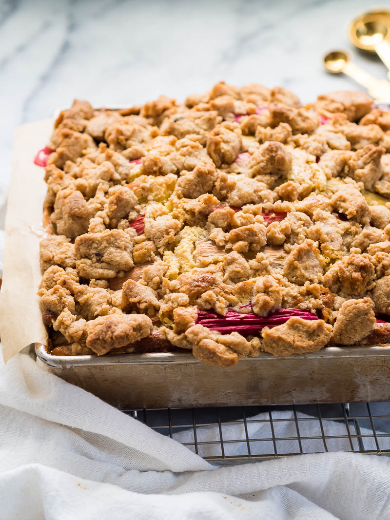 Rhubarb Cream Cheese Coffee Cake | The Kitchen Paper