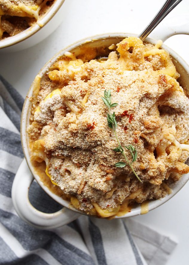 Smokey Delicata Baked Macaroni and Cheese | thekitchenpaper.com