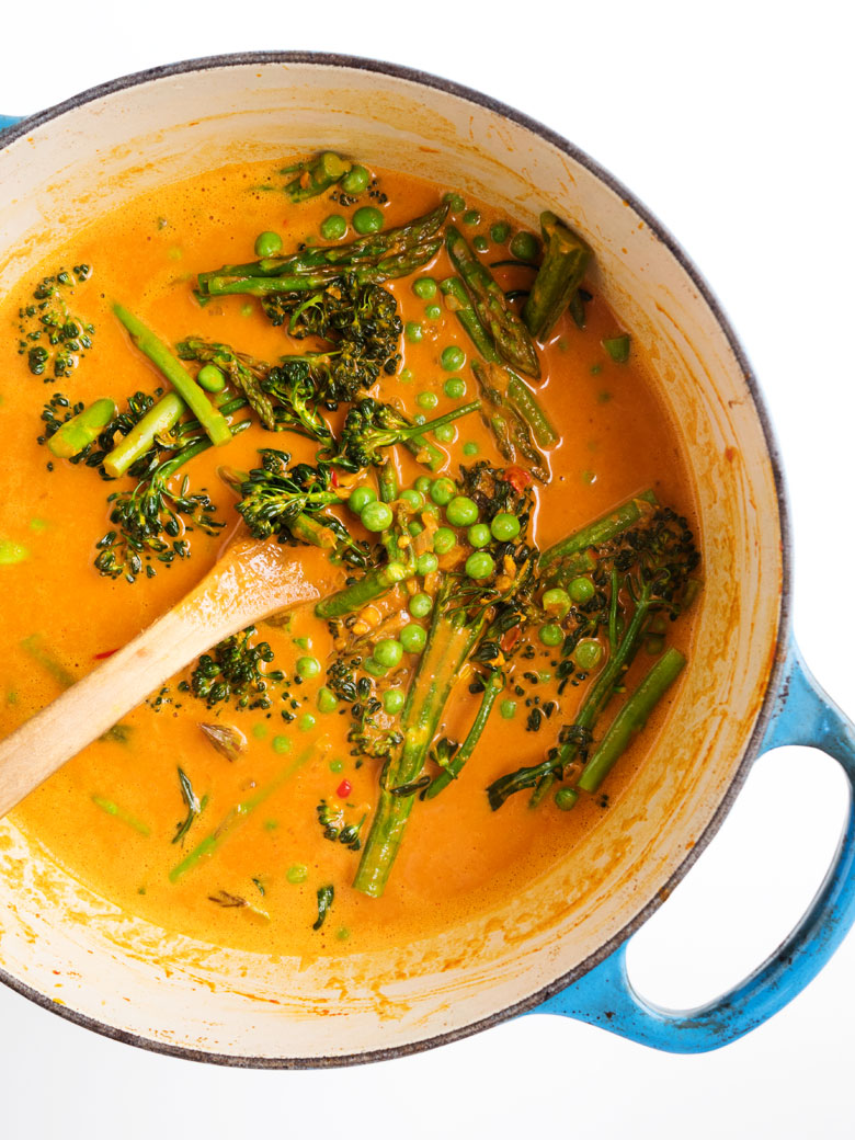 Spring Vegetable Red Curry | the kitchen paper