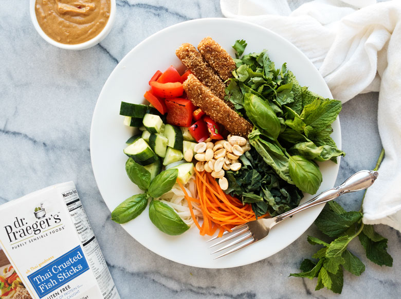 Thai Fish Stick Noodle Bowls | The Kitchen Paper