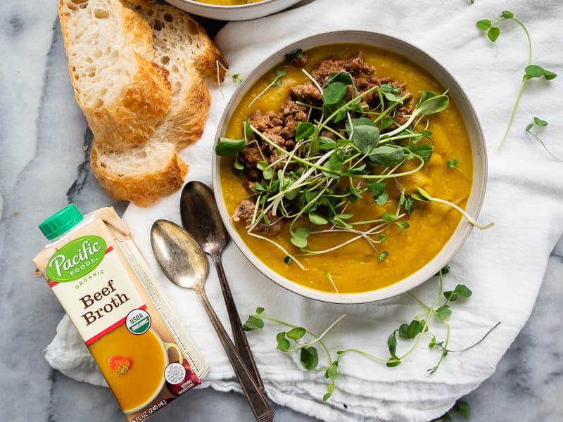 Turmeric Sausage Potato Soup Recipe | The Kitchen Paper