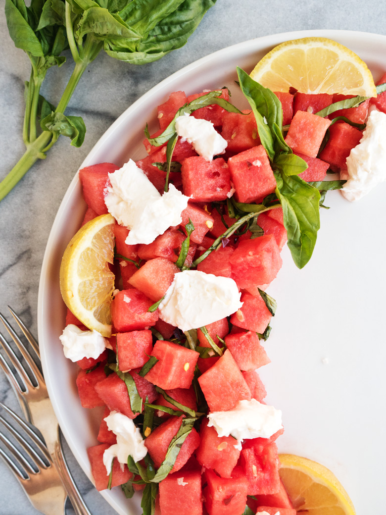 Watermelon Burrata Salad | The Kitchen Paper